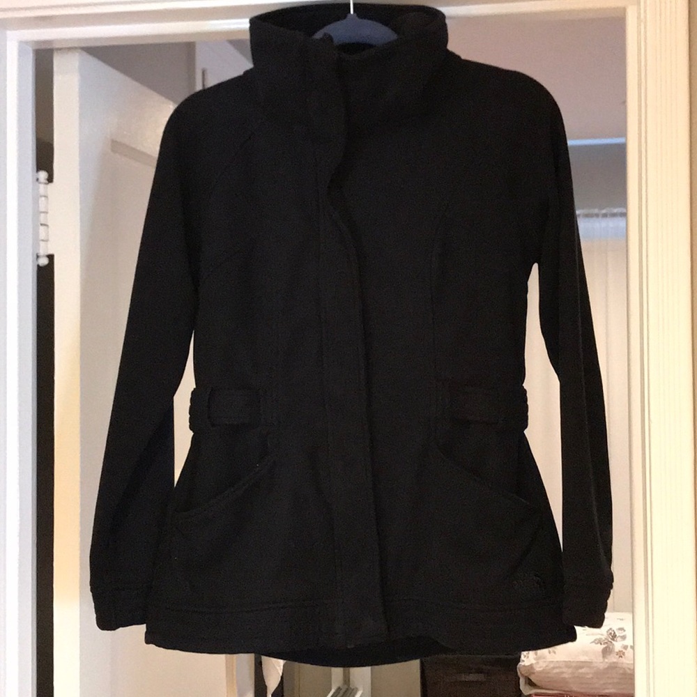 Black fleece north face coat